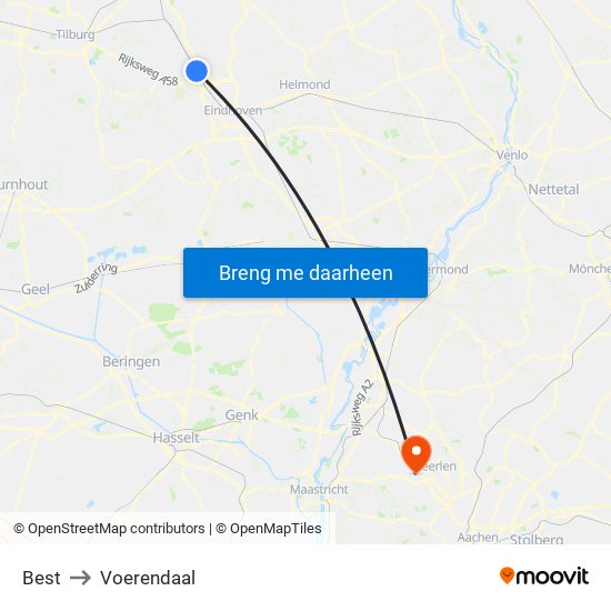 Best to Voerendaal map