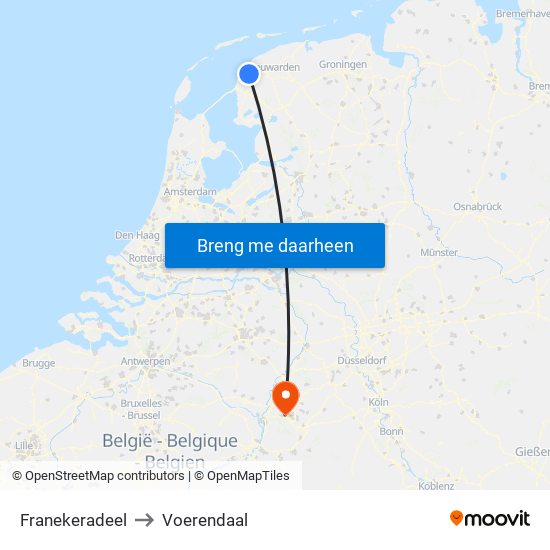Franekeradeel to Voerendaal map