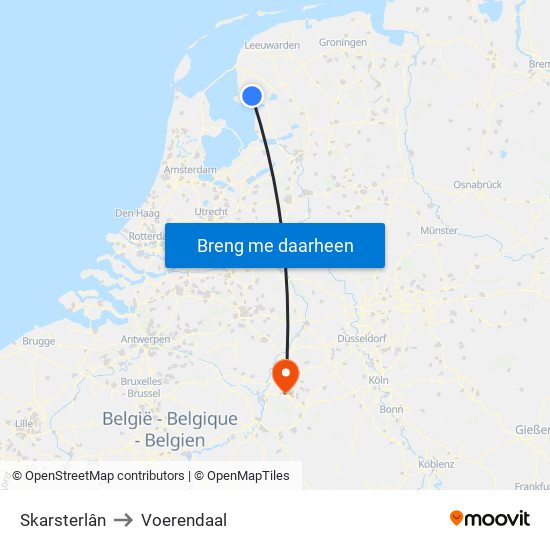 Skarsterlân to Voerendaal map