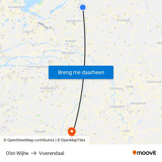 Olst-Wijhe to Voerendaal map