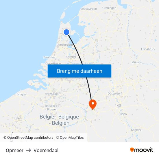 Opmeer to Voerendaal map