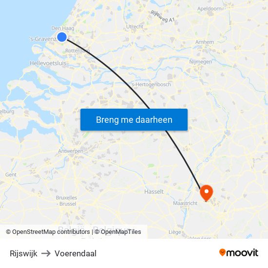 Rijswijk to Voerendaal map