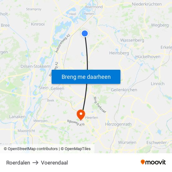 Roerdalen to Voerendaal map