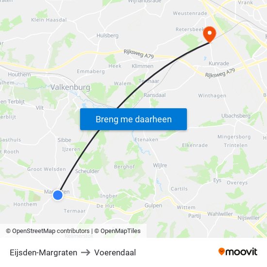 Eijsden-Margraten to Voerendaal map