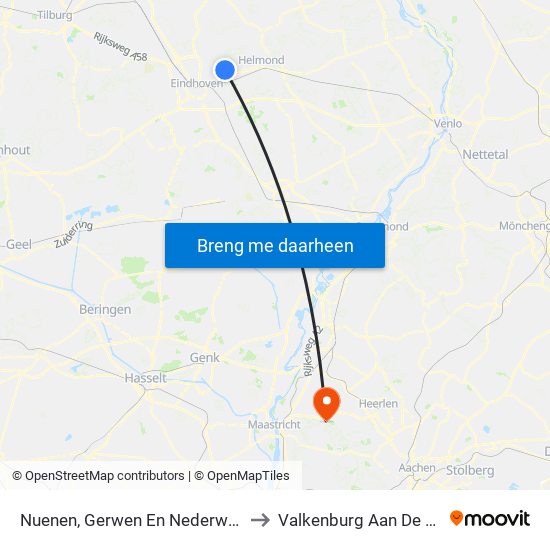 Nuenen, Gerwen En Nederwetten to Valkenburg Aan De Geul map