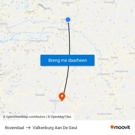 Rozendaal to Valkenburg Aan De Geul map