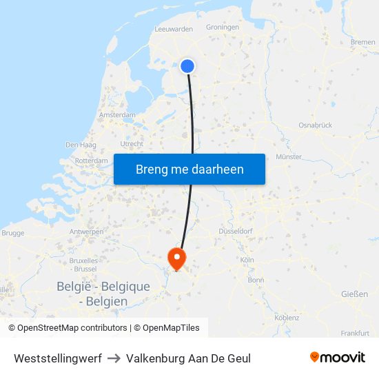 Weststellingwerf to Valkenburg Aan De Geul map