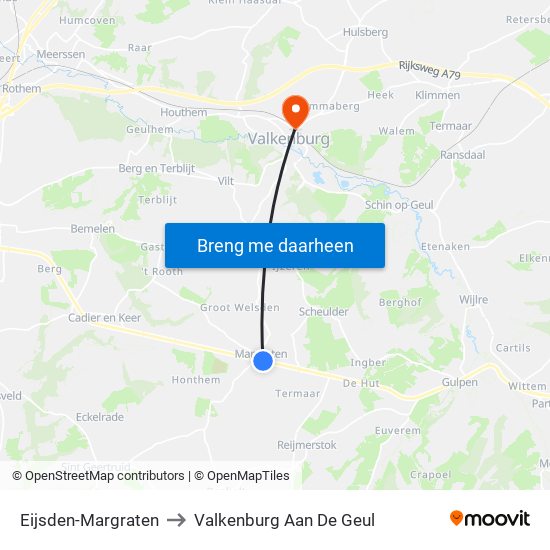 Eijsden-Margraten to Valkenburg Aan De Geul map