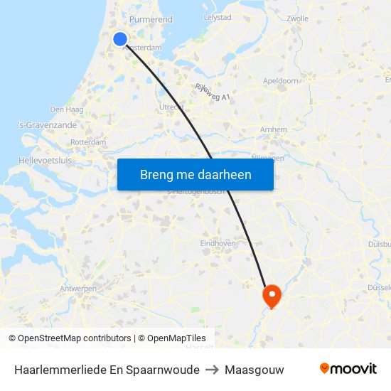Haarlemmerliede En Spaarnwoude to Maasgouw map