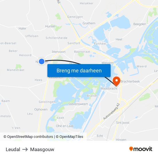 Leudal to Maasgouw map