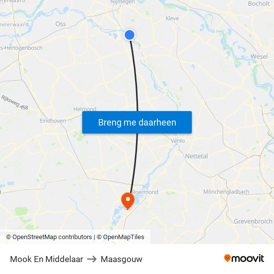 Mook En Middelaar to Maasgouw map