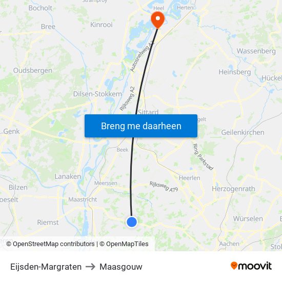Eijsden-Margraten to Maasgouw map