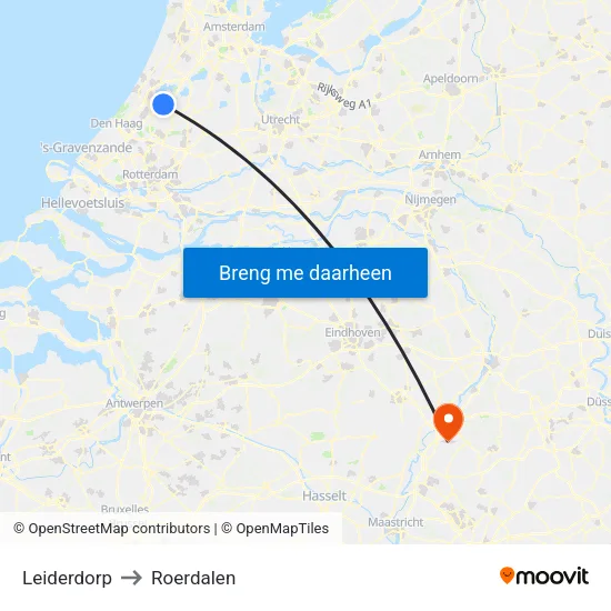 Leiderdorp to Roerdalen map