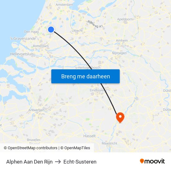 Alphen Aan Den Rijn to Echt-Susteren map