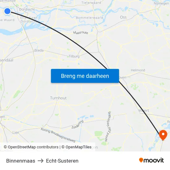 Binnenmaas to Echt-Susteren map
