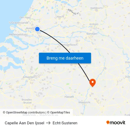 Capelle Aan Den Ijssel to Echt-Susteren map