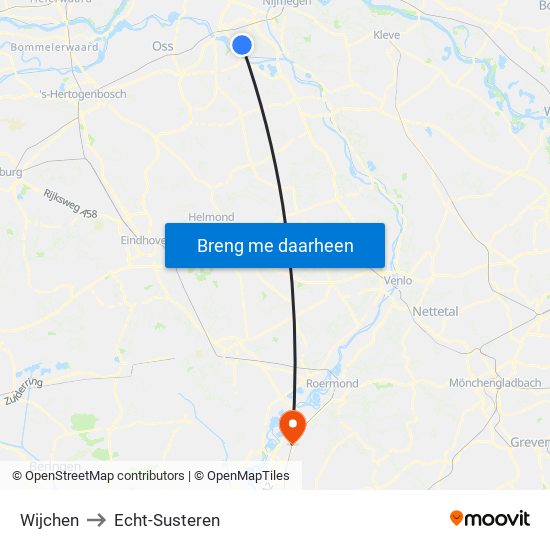 Wijchen to Echt-Susteren map