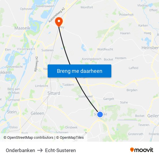 Onderbanken to Echt-Susteren map