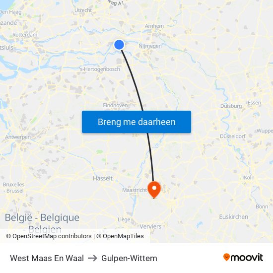 West Maas En Waal to Gulpen-Wittem map