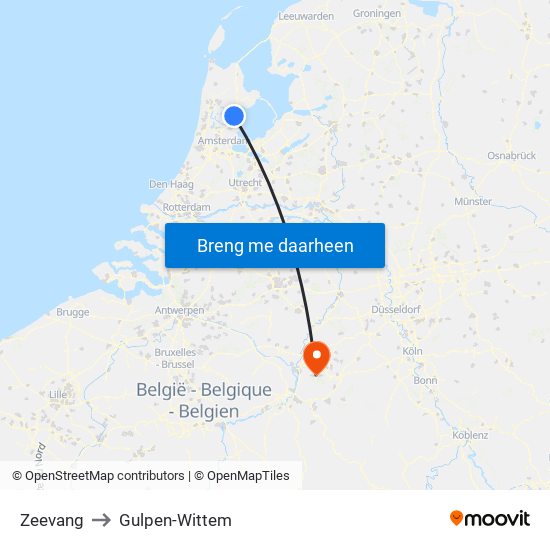 Zeevang to Gulpen-Wittem map