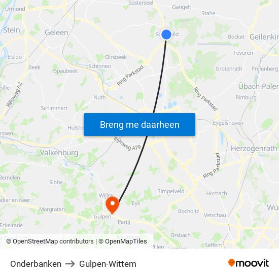 Onderbanken to Gulpen-Wittem map