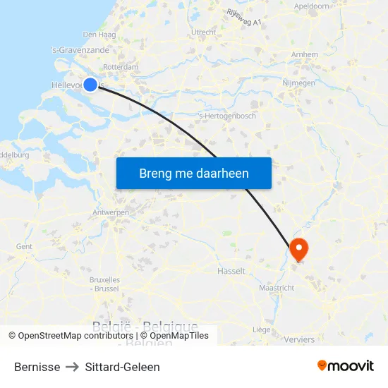 Bernisse to Sittard-Geleen map