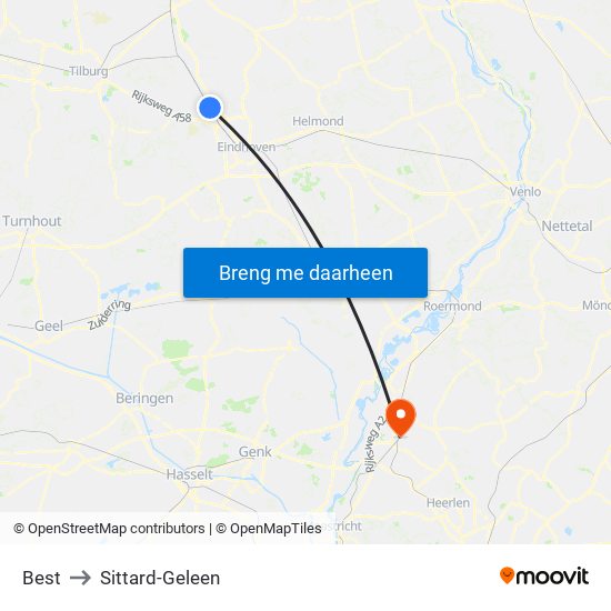 Best to Sittard-Geleen map