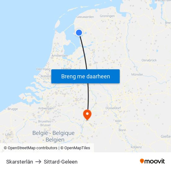Skarsterlân to Sittard-Geleen map