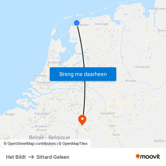 Het Bildt to Sittard-Geleen map