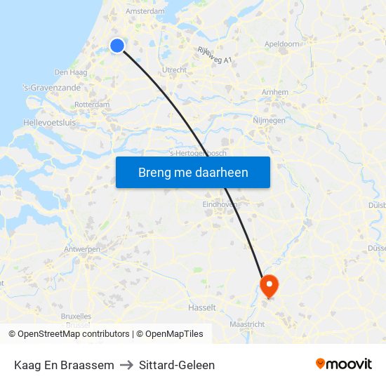 Kaag En Braassem to Sittard-Geleen map