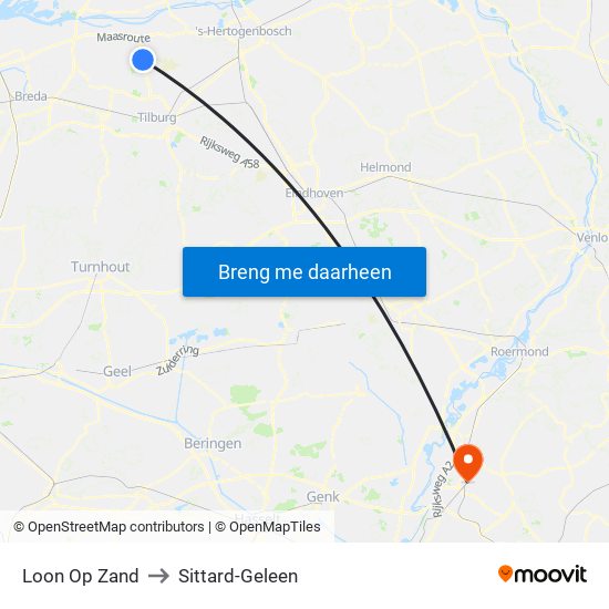 Loon Op Zand to Sittard-Geleen map