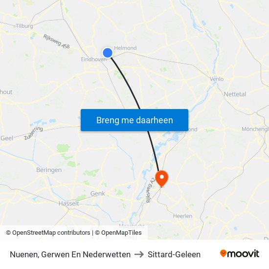 Nuenen, Gerwen En Nederwetten to Sittard-Geleen map
