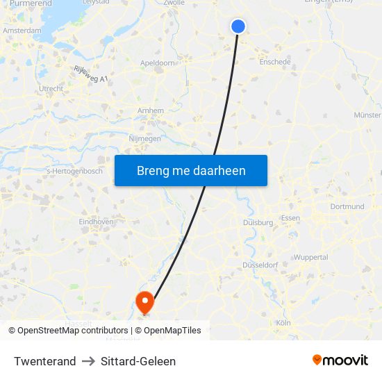 Twenterand to Sittard-Geleen map