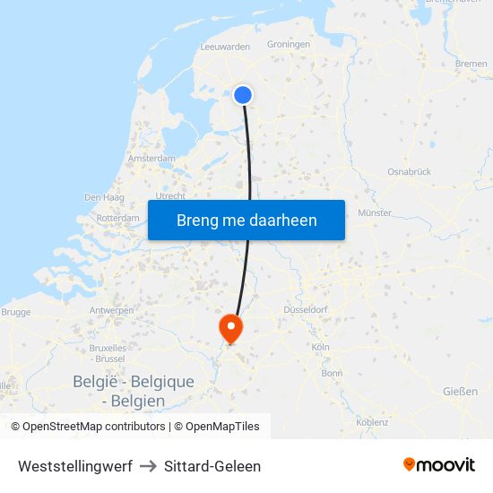 Weststellingwerf to Sittard-Geleen map
