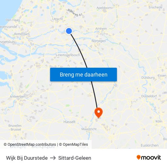 Wijk Bij Duurstede to Sittard-Geleen map
