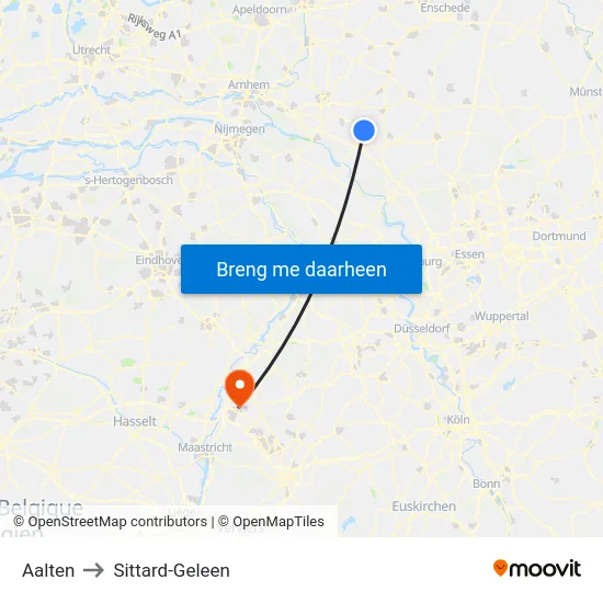 Aalten to Sittard-Geleen map
