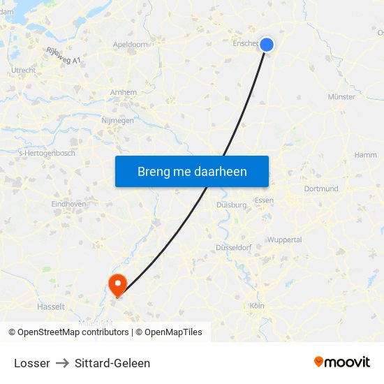 Losser to Sittard-Geleen map