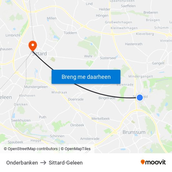 Onderbanken to Sittard-Geleen map