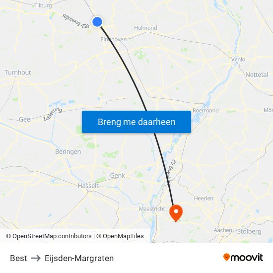 Best to Eijsden-Margraten map