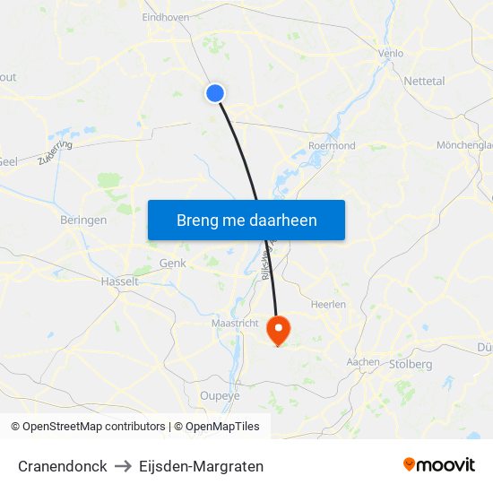 Cranendonck to Eijsden-Margraten map