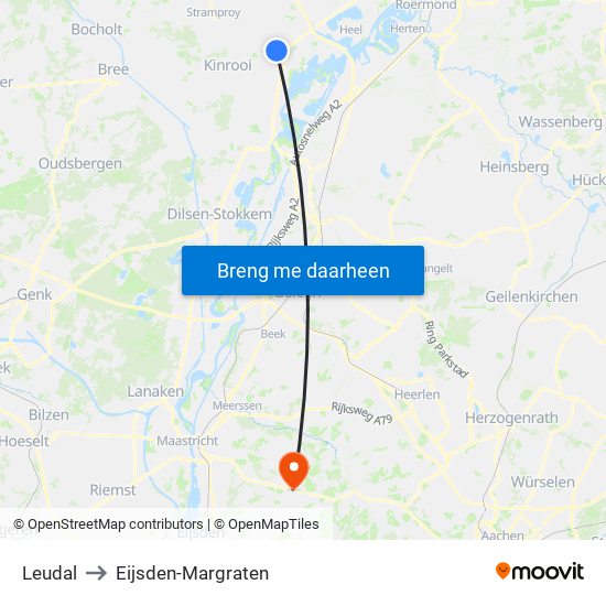 Leudal to Eijsden-Margraten map