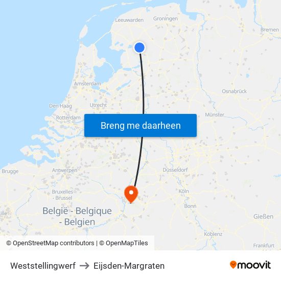 Weststellingwerf to Eijsden-Margraten map