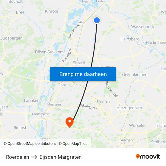 Roerdalen to Eijsden-Margraten map