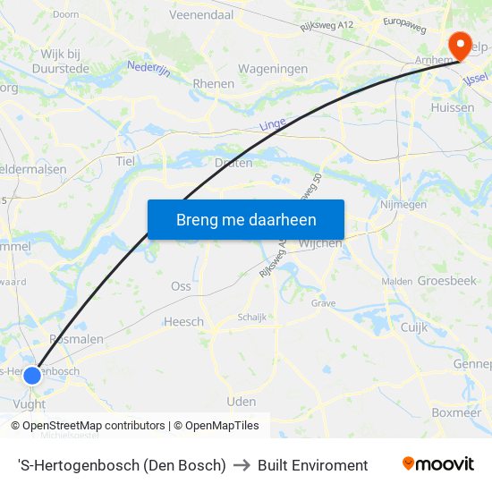 'S-Hertogenbosch (Den Bosch) to Built Enviroment map