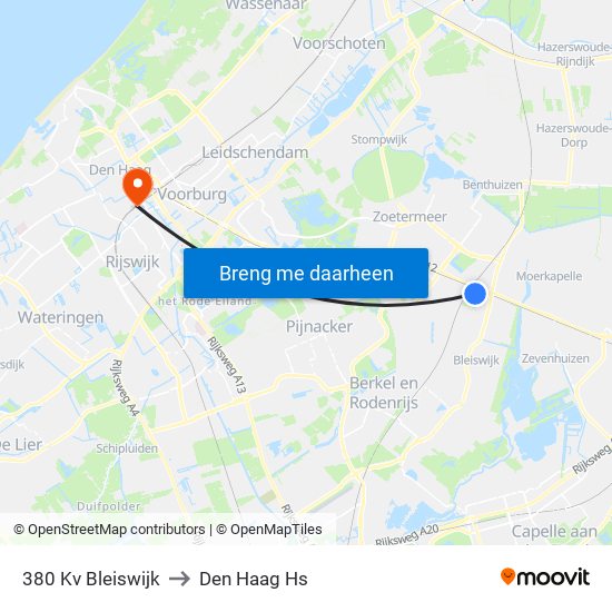 380kv Bleiswijk to Den Haag Hs map