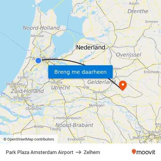 Park Plaza Amsterdam Airport to Zelhem map