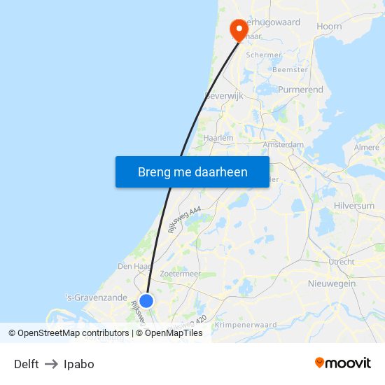Delft to Ipabo map