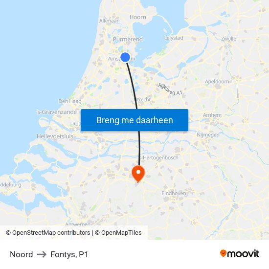 Noord to Fontys, P1 map