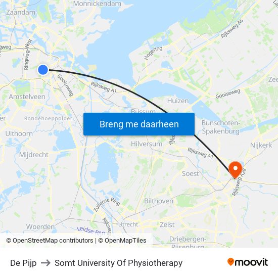 De Pijp to Somt University Of Physiotherapy map