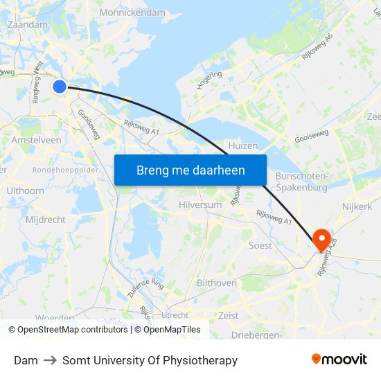 Dam to Somt University Of Physiotherapy map